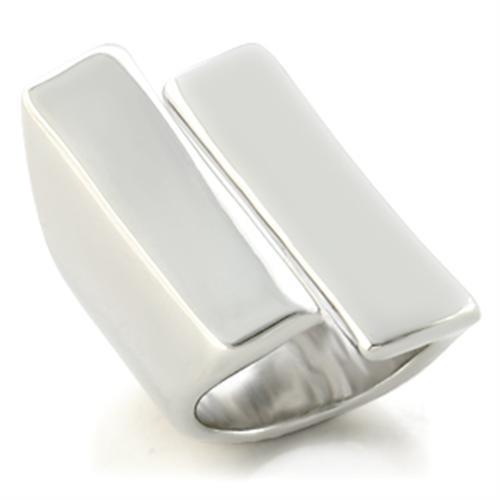 JCE654 Rhodium Brass Ring with No Stone